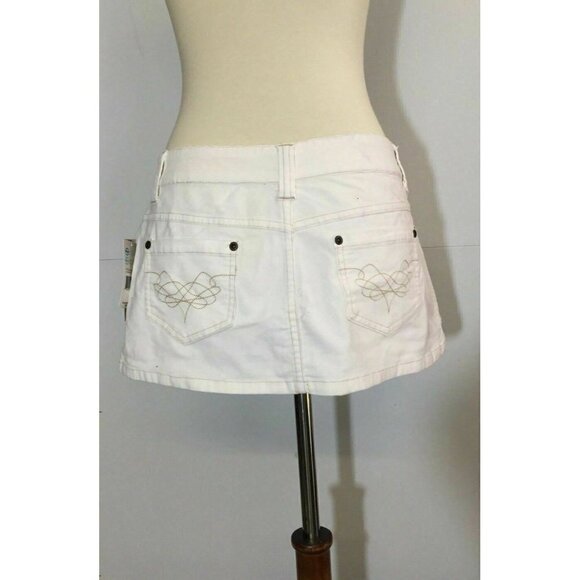 Split Clothing Juniors Corduroy White Mini Skirt - Picture 8 of 9